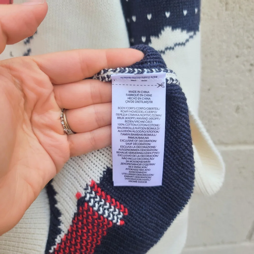 Polo Ralph Lauren | Skier Cotton Knitted Sweater Navy Multi Size Large